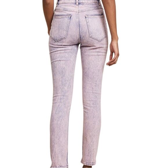 NWT La Vie Rebecca Taylor Ines Pink Acid Jeans High Waist Cropped Jeans - Picture 2 of 7